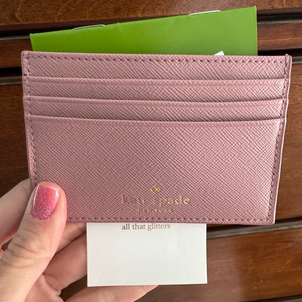 Kate Spade Glitter Pink Card Holder